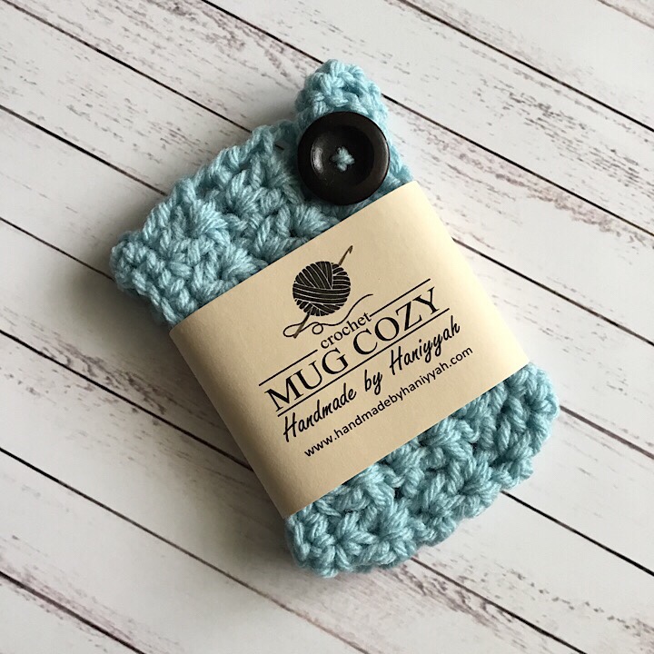 Crochet Mug Cozy | Handmade by Haniyyah in Blue