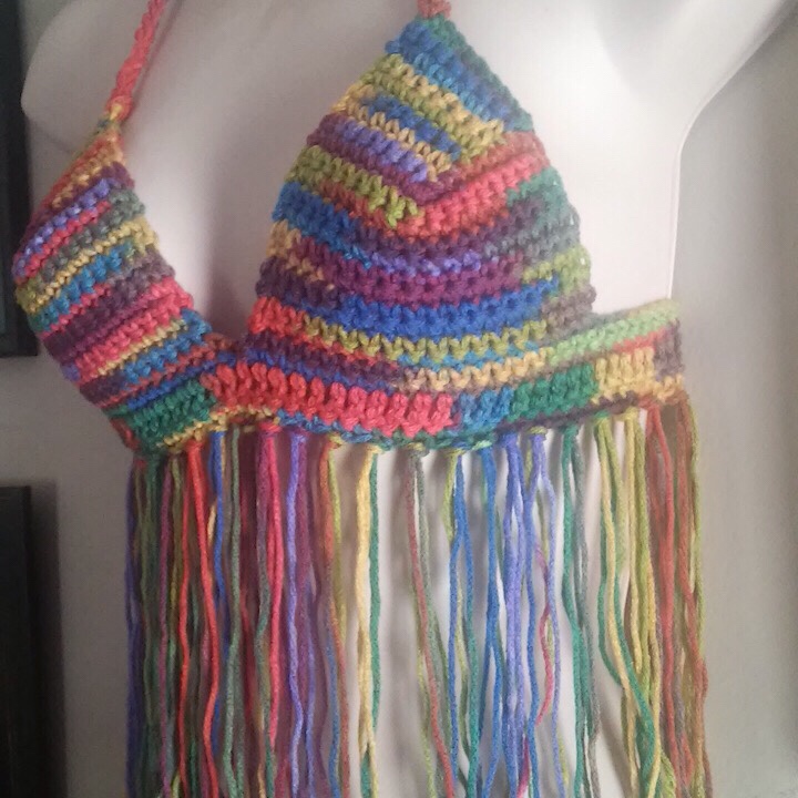 Boho crochet fringe top Handmade by Haniyyah