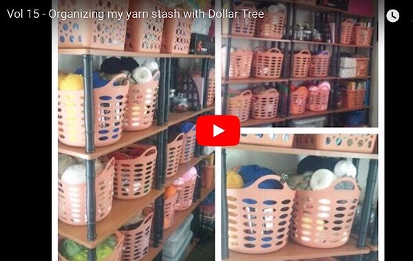 Dollar Tree Yarn Storage Organization