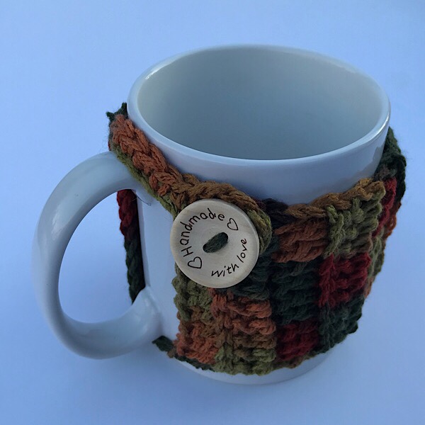 Haniyyah's Mug Cozy in Fall Yarn