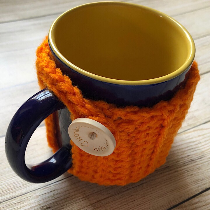 Haniyyah's Mug Cozy in Orange