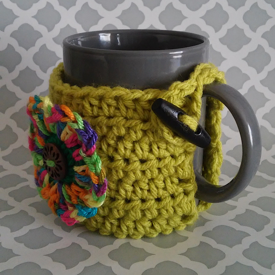 Handmade by Haniyyah Crochet Mug Cozy with bottom