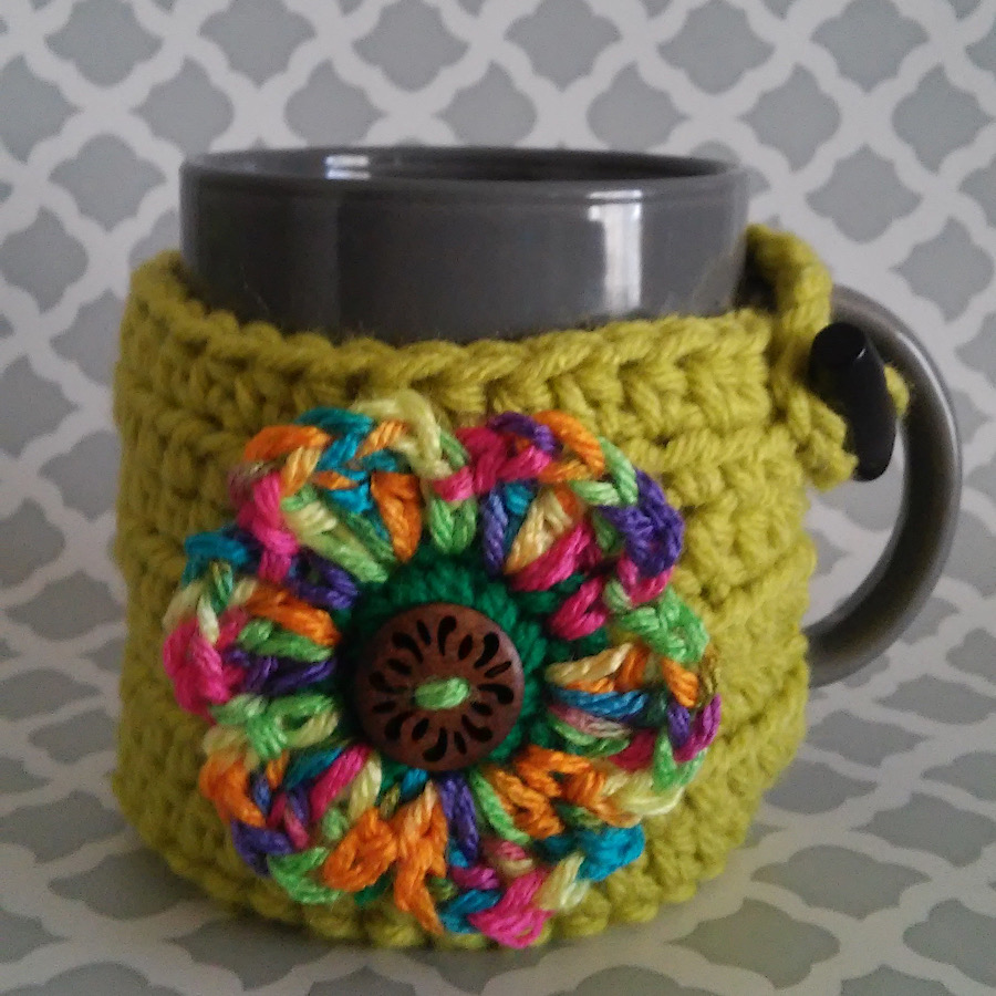 Handmade by Haniyyah Crochet Mug Cozy with bottom