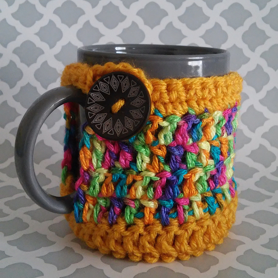 Handmade by Haniyyah Crochet Mug Cozy with bottom
