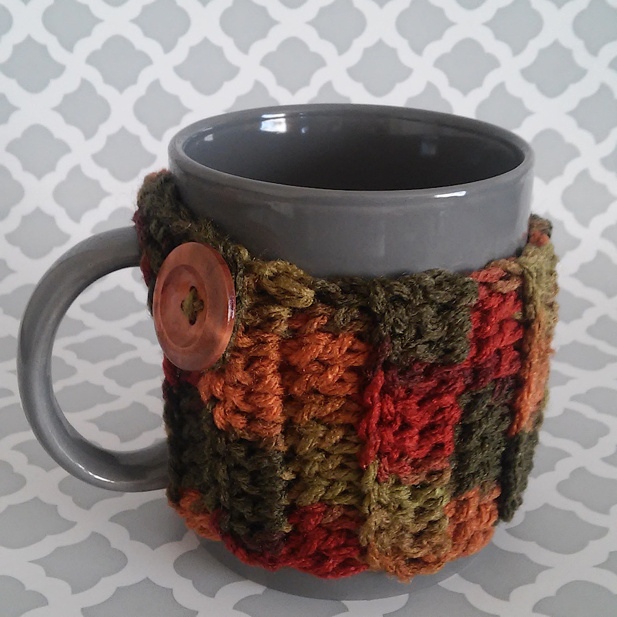 Haniyyah's Mug Cozy in Fall Yarn