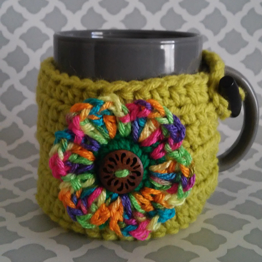 Handmade by Haniyyah Crochet Mug Cozy with bottom