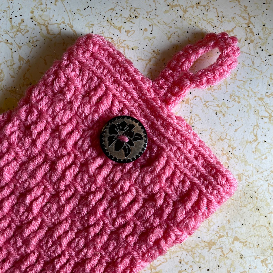 Rose Pink Crochet Cover for Kindle