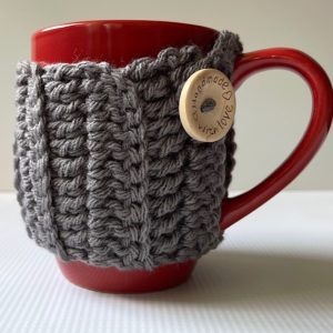 Heather Grey Crochet Mug Cozy