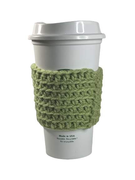 Crochet Cup Cozy in Green