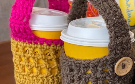 Crochet Coffee Cup Carrier