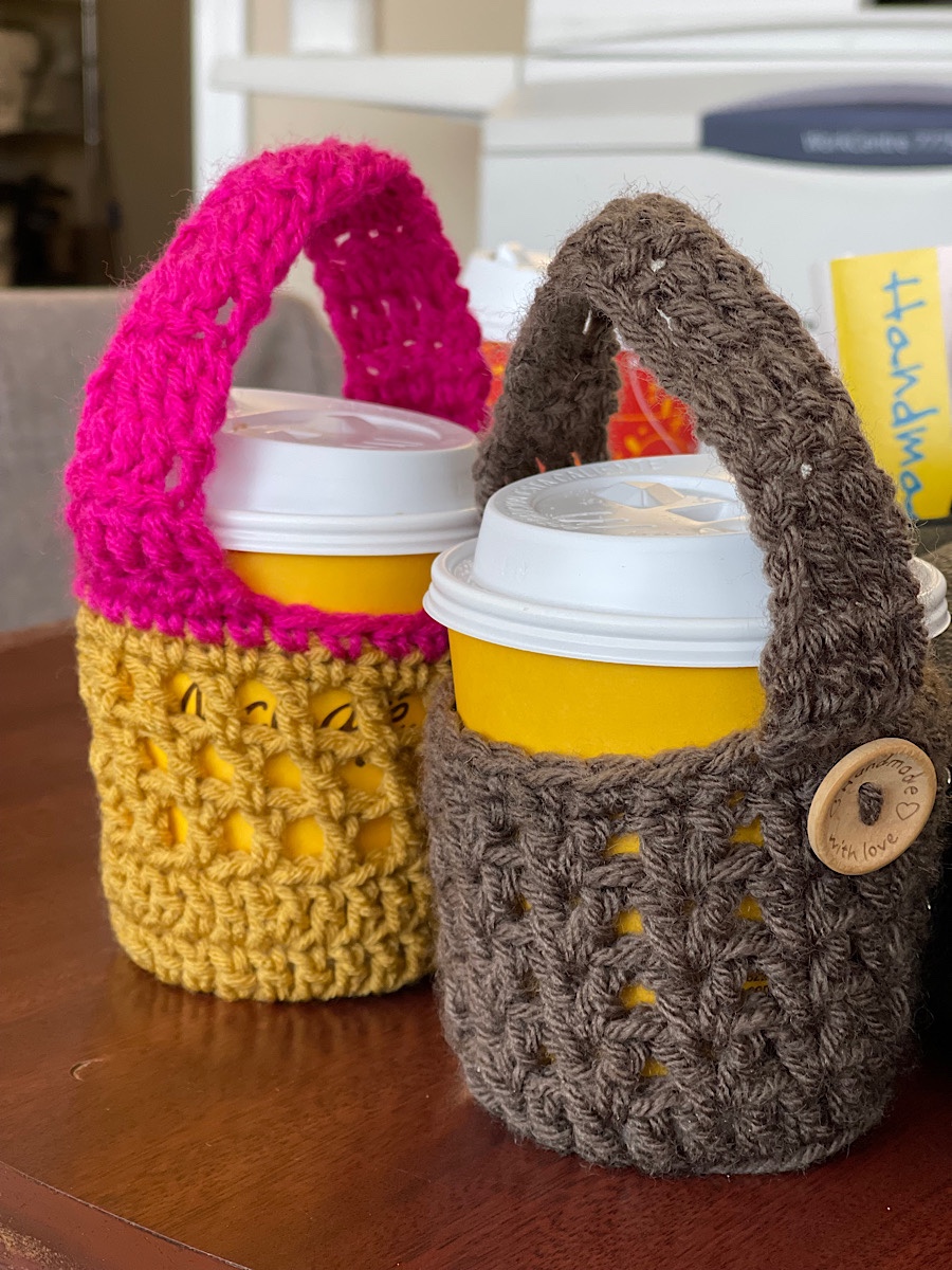Crochet Coffee Cup Carrier