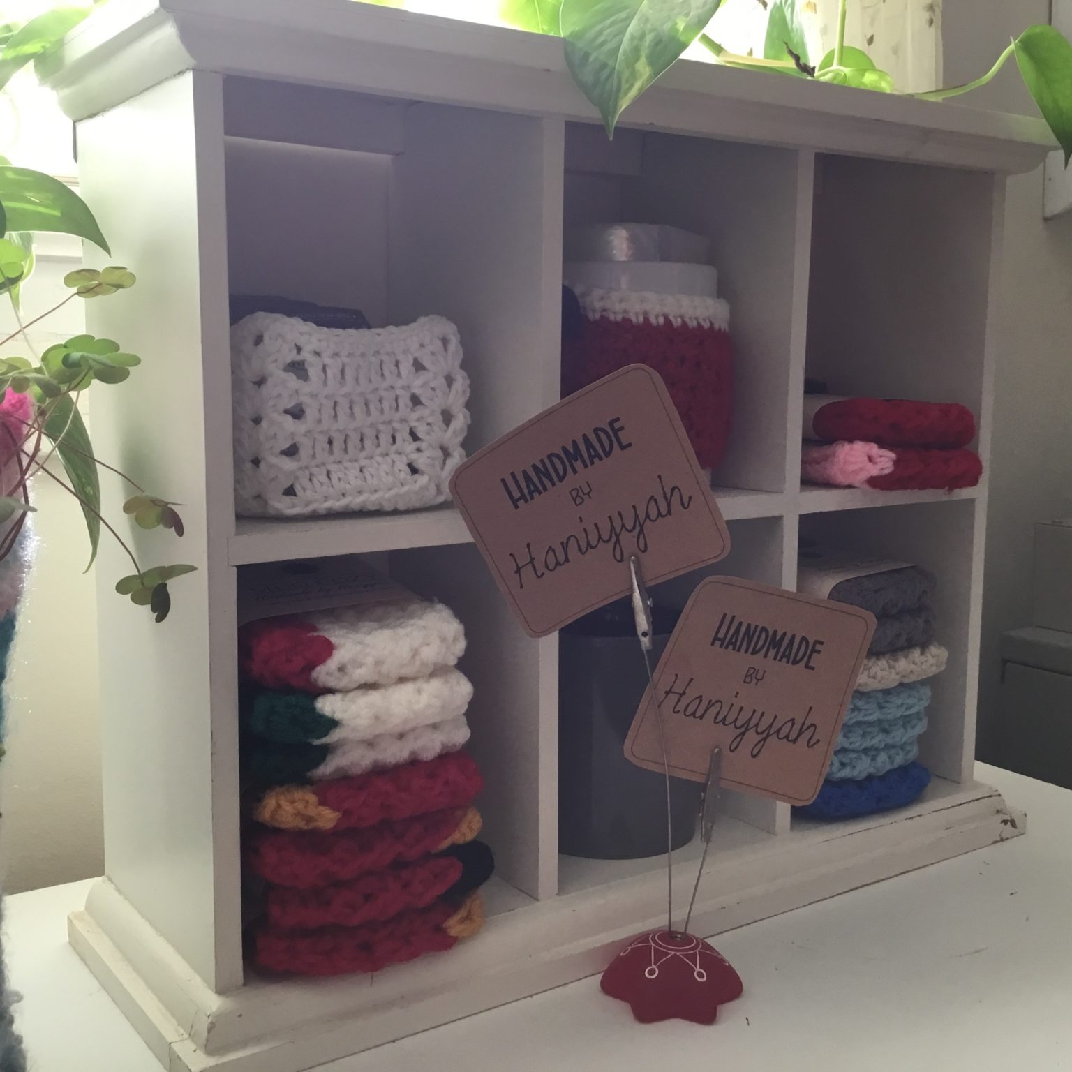 Crochet Mug Cozies Display