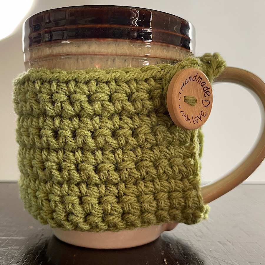 Haniyyah’s Crochet Mug Cozies green