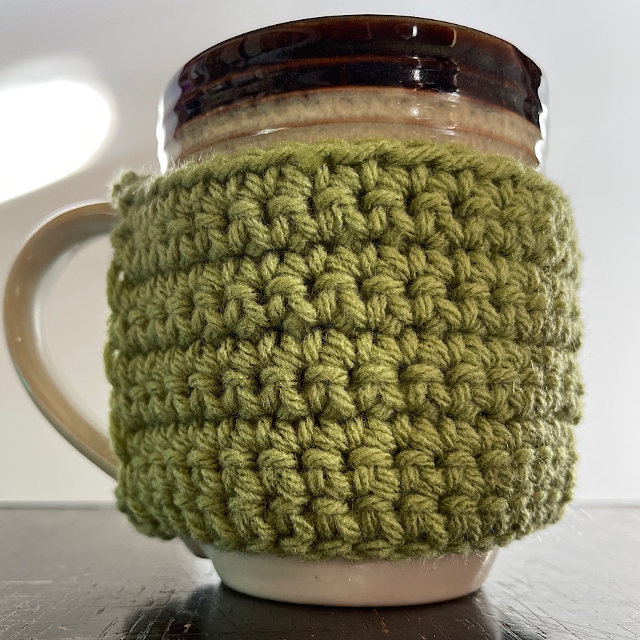 Haniyyah’s Crochet Mug Cozies green