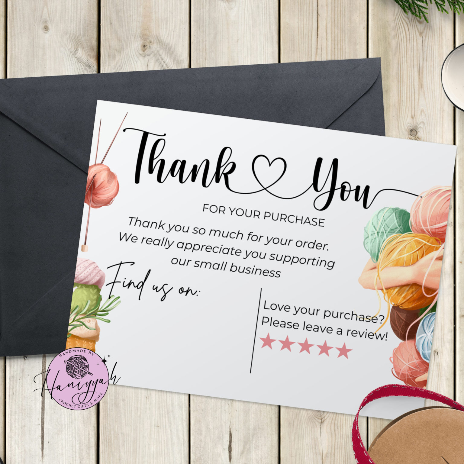 Thank You Cards for Crocheting or Knitting