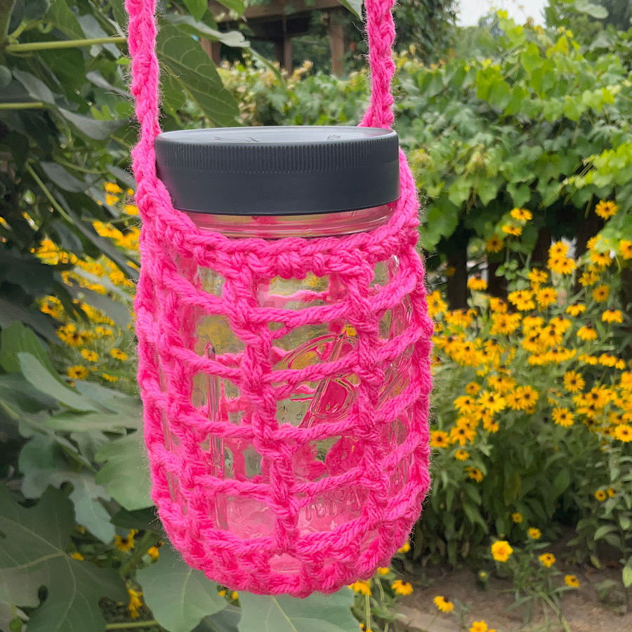 Pink Mason Jar Cozy
