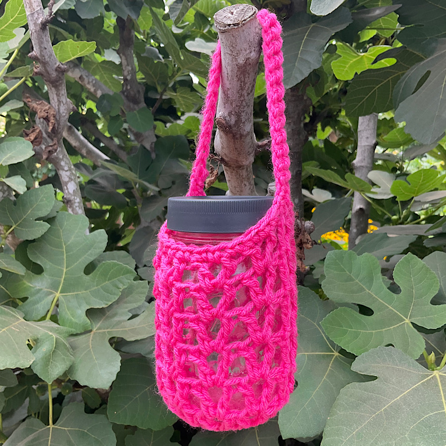 Pink Mason Jar Cozy