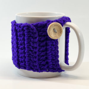 Purple Crochet Mug Cozy