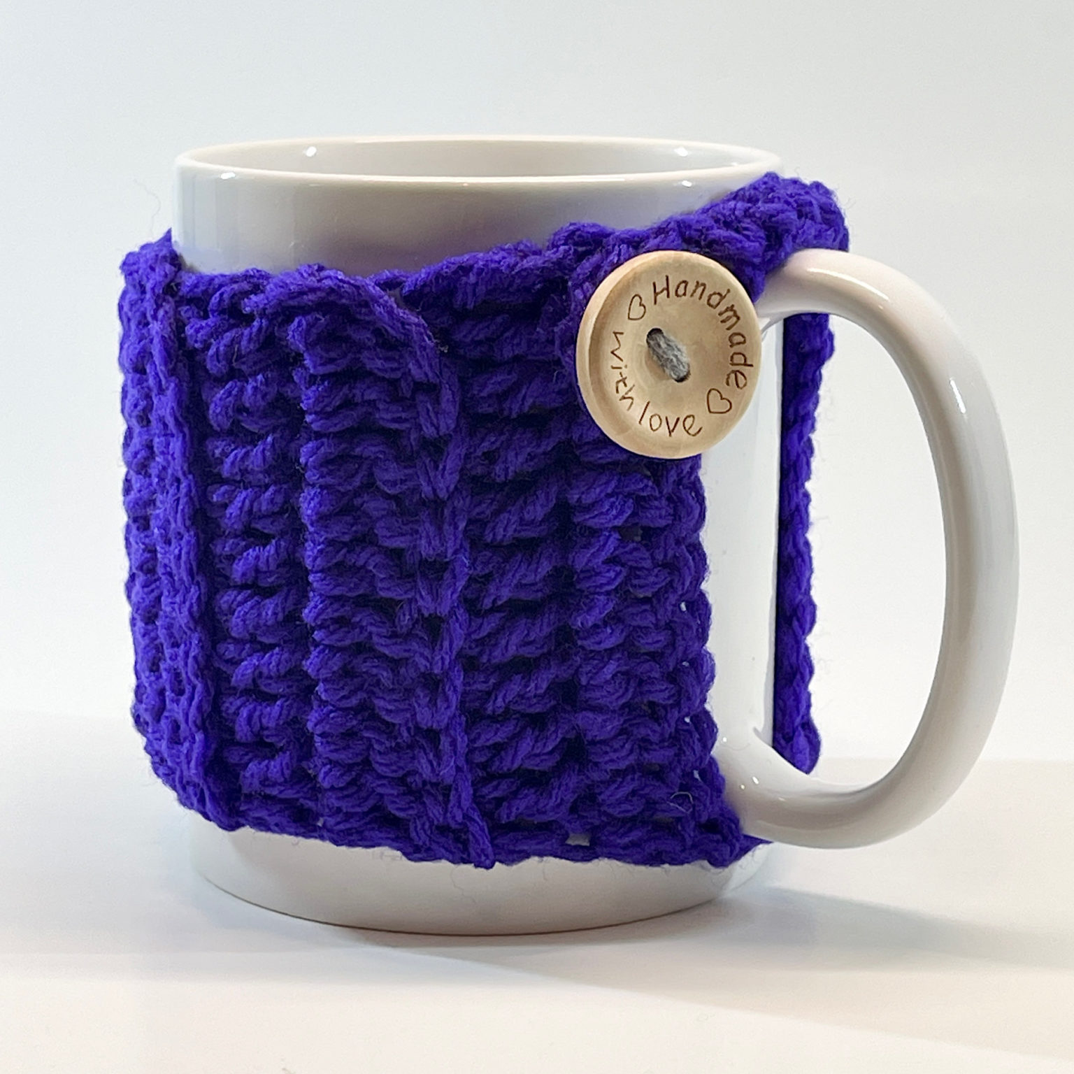 Purple Crochet Mug Cozy