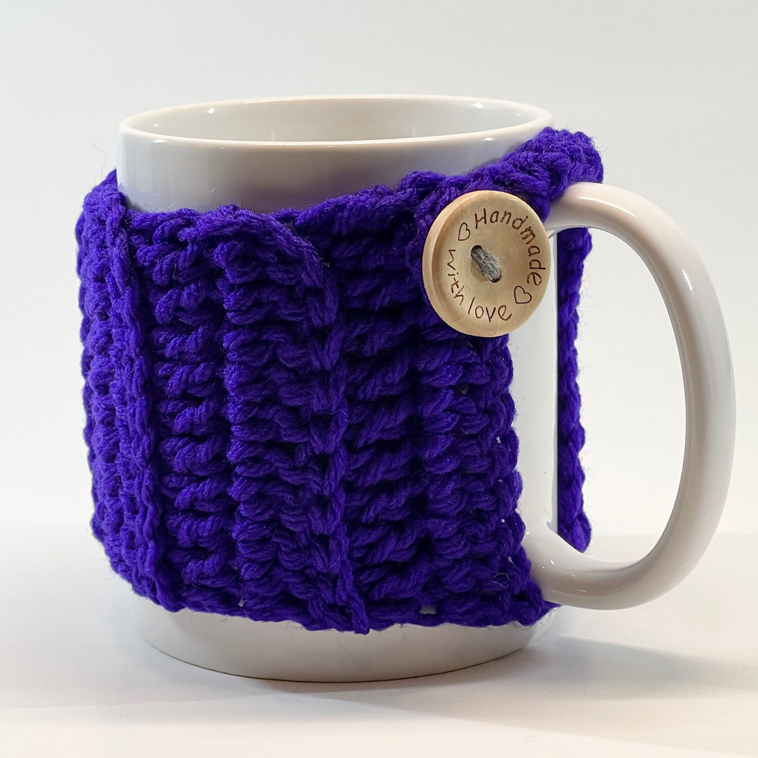 Purple Crochet Mug Cozy