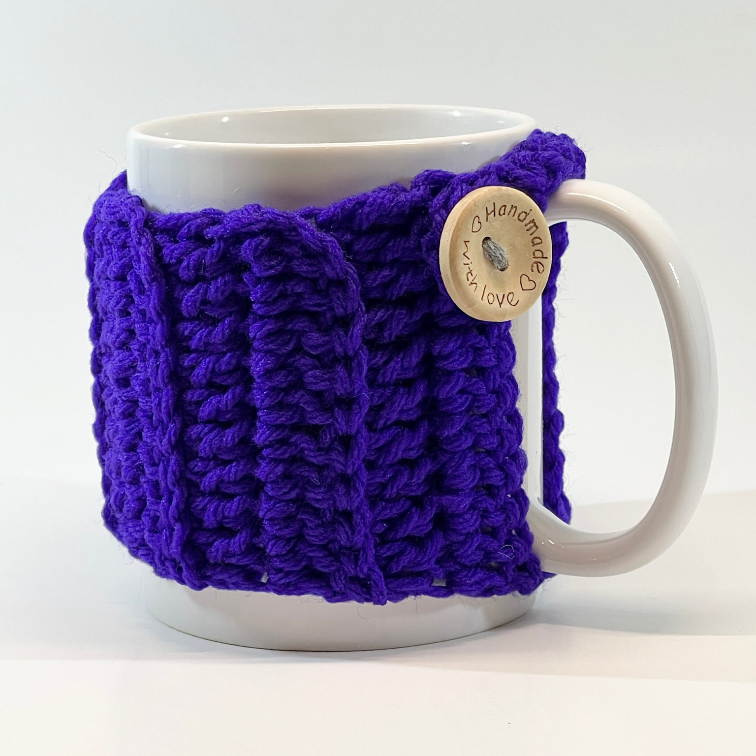 Purple Crochet Mug Cozy