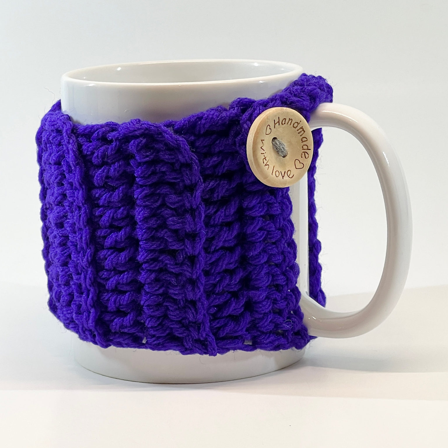 Purple Crochet Mug Cozy