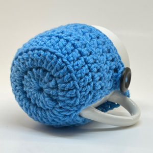 Crochet Mug Cozy in Perfect Blue