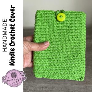 Spring Green Handmade Crochet Kindle reader sleeve