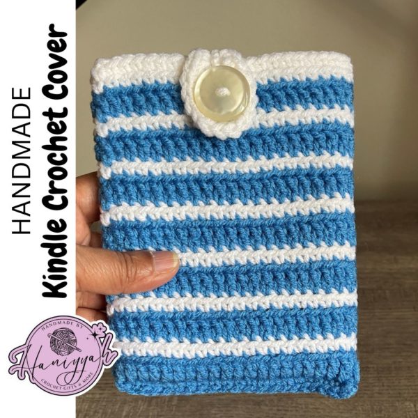 Sleeve Cover for Amazon Kindle in Blue and White