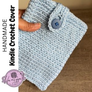 Crochet Sleeve for Amazon Kindle reader in baby blue