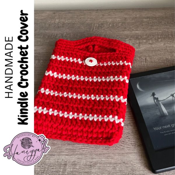 Handmade Crochet Kindle ereader sleeve Cover