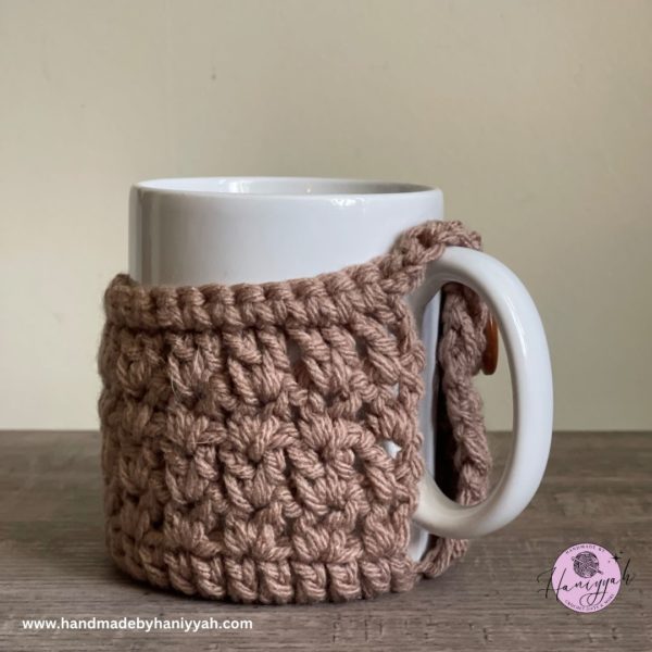 Brown Crochet Mug Cozy - Image 3